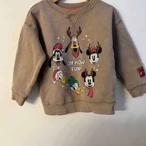 Disney Kids Tan Sweatshirt with Characters